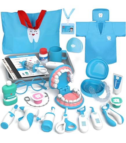 Amazon.com: John Toy 27629 Dentist Playset 8 Pieces, Mint